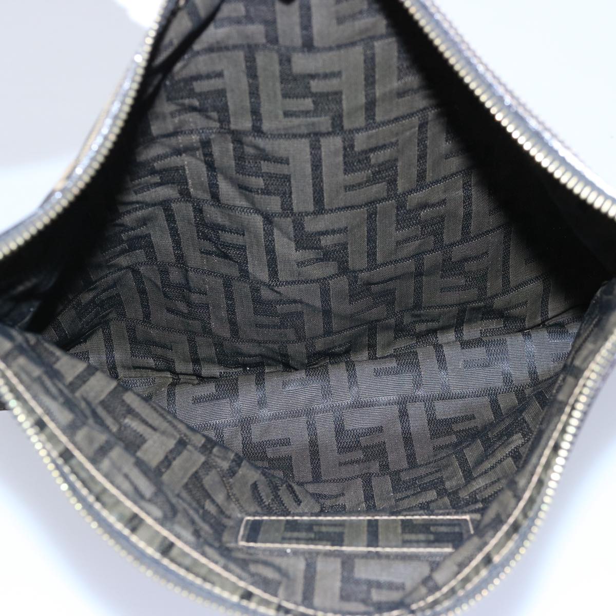 FENDI Zucca Canvas Clutch Bag Brown yk9827