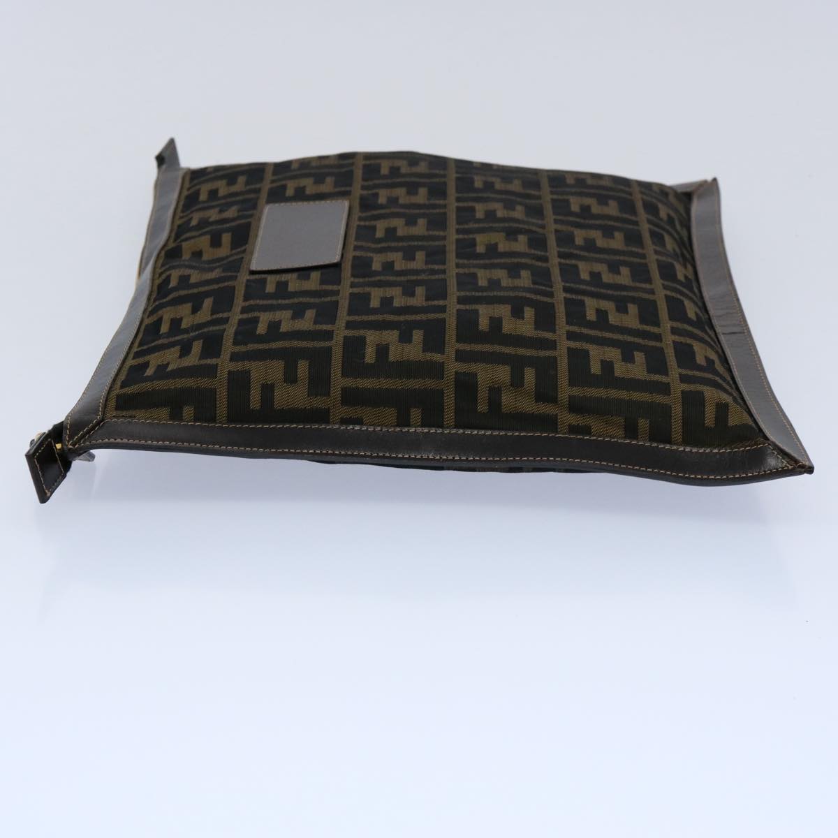 FENDI Zucca Canvas Clutch Bag Brown yk9827