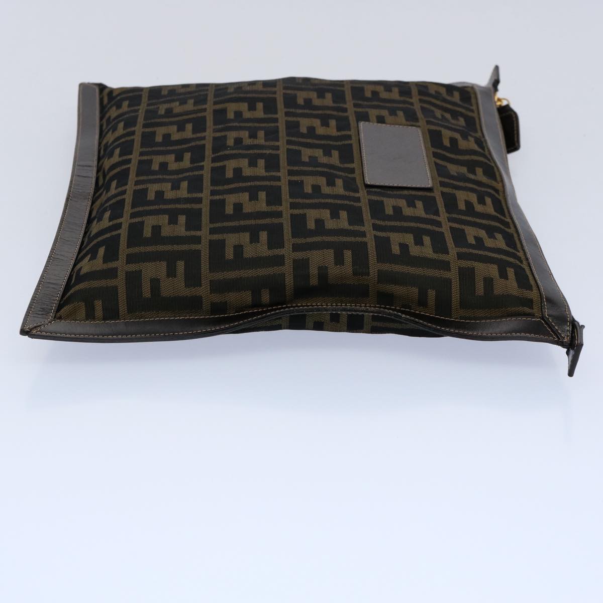 FENDI Zucca Canvas Clutch Bag Brown yk9827