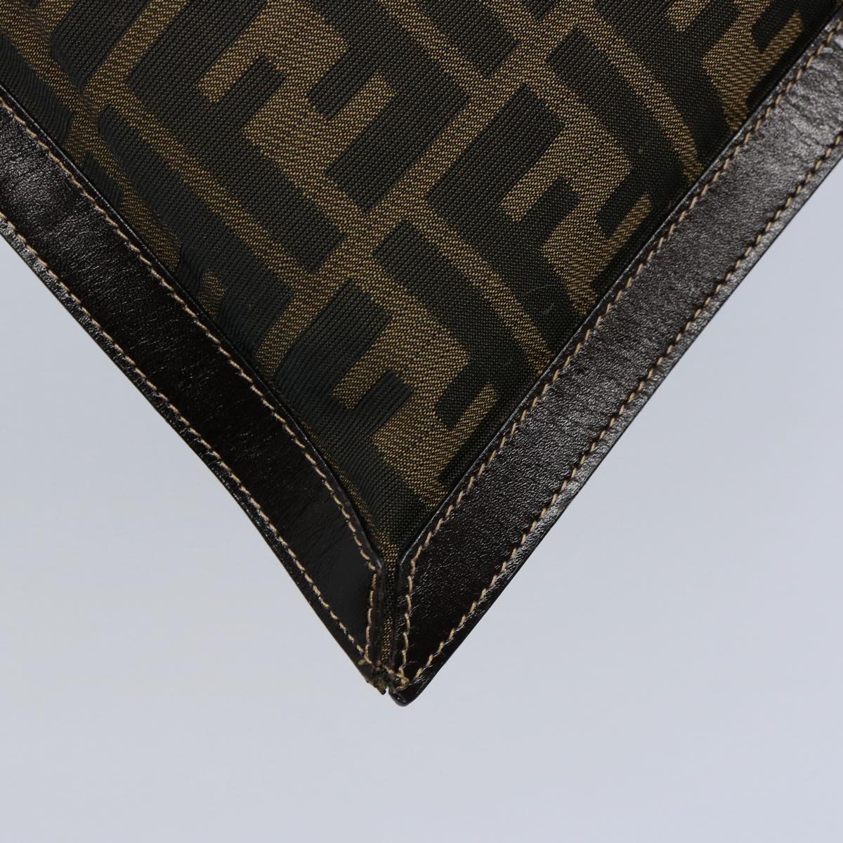FENDI Zucca Canvas Clutch Bag Brown yk9827