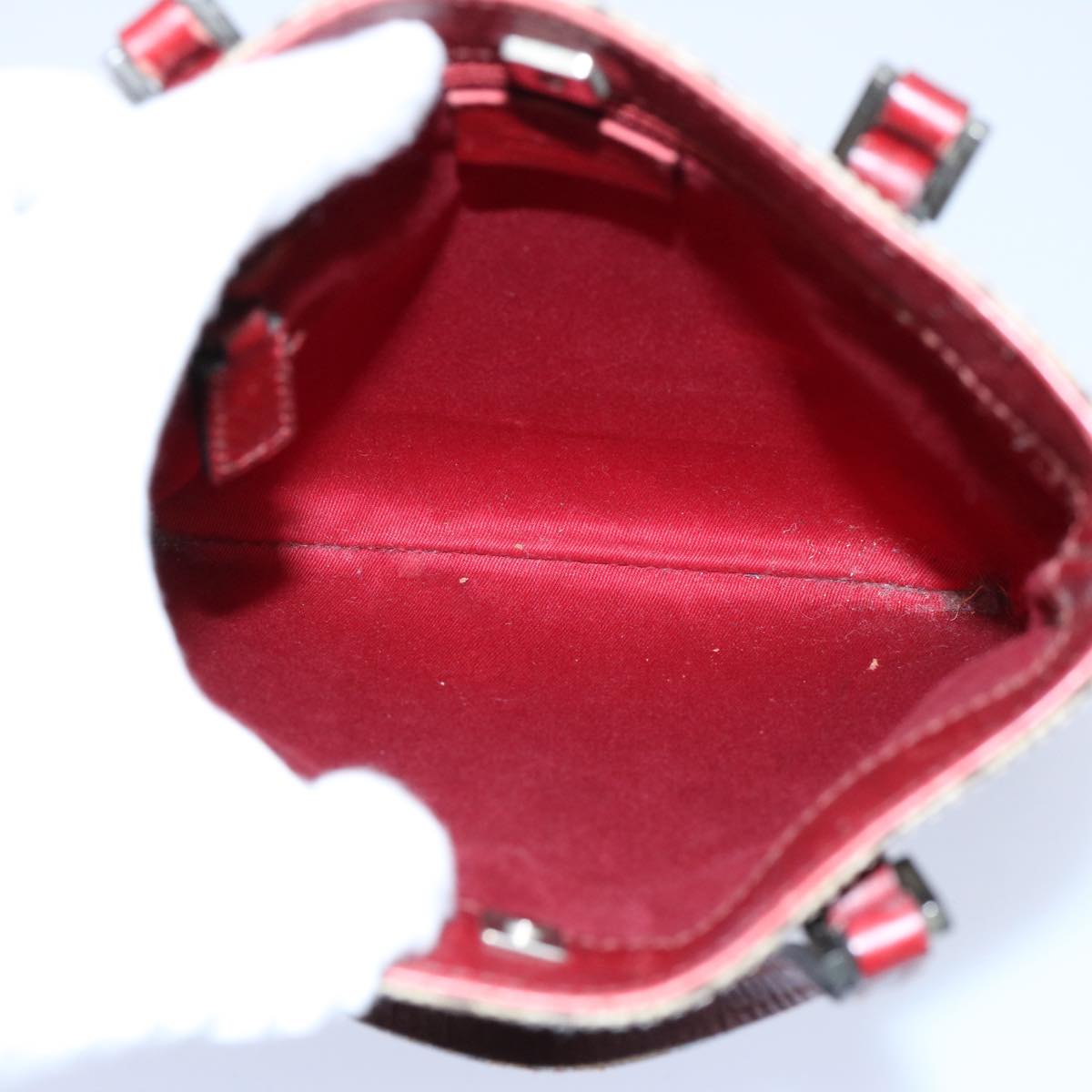 GUCCI GG Canvas Hand Bag PVC Beige Red 114600 yk9846