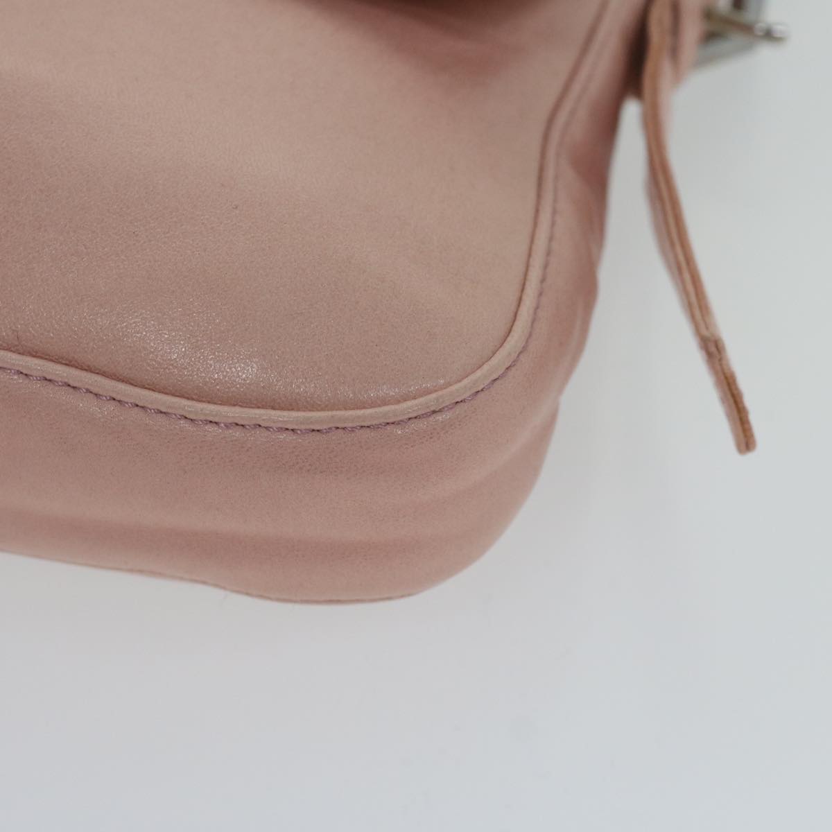 FENDI Mamma Baguette Shoulder Bag Leather Pink 2354 26424 008 yk9887