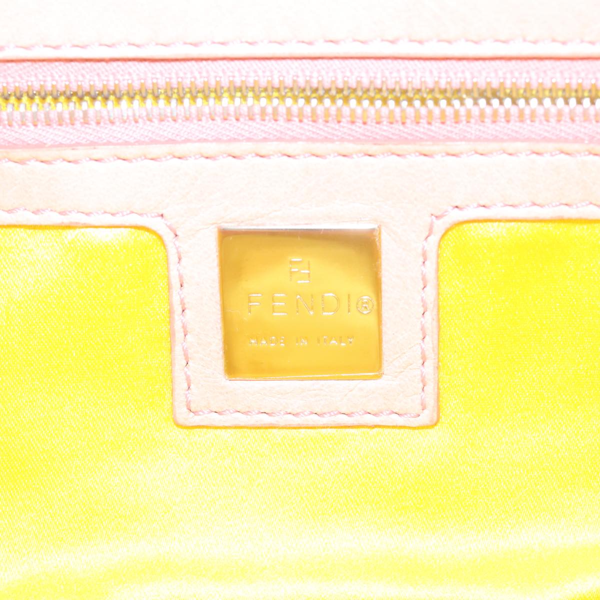 FENDI Mamma Baguette Shoulder Bag Leather Pink 2354 26424 008 yk9887