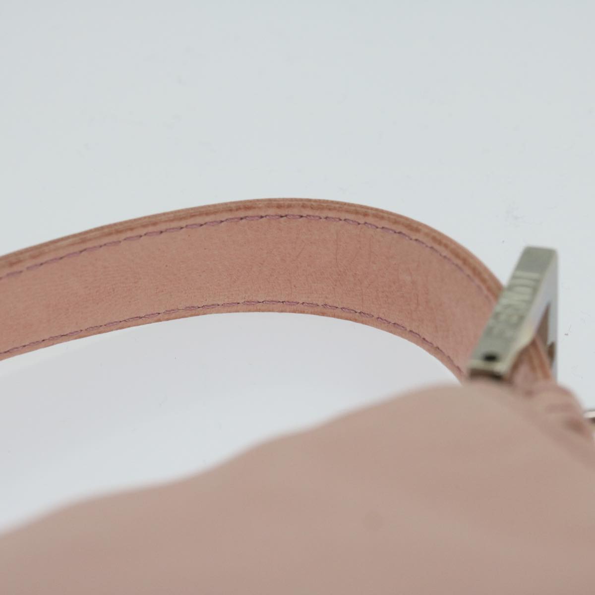 FENDI Mamma Baguette Shoulder Bag Leather Pink 2354 26424 008 yk9887