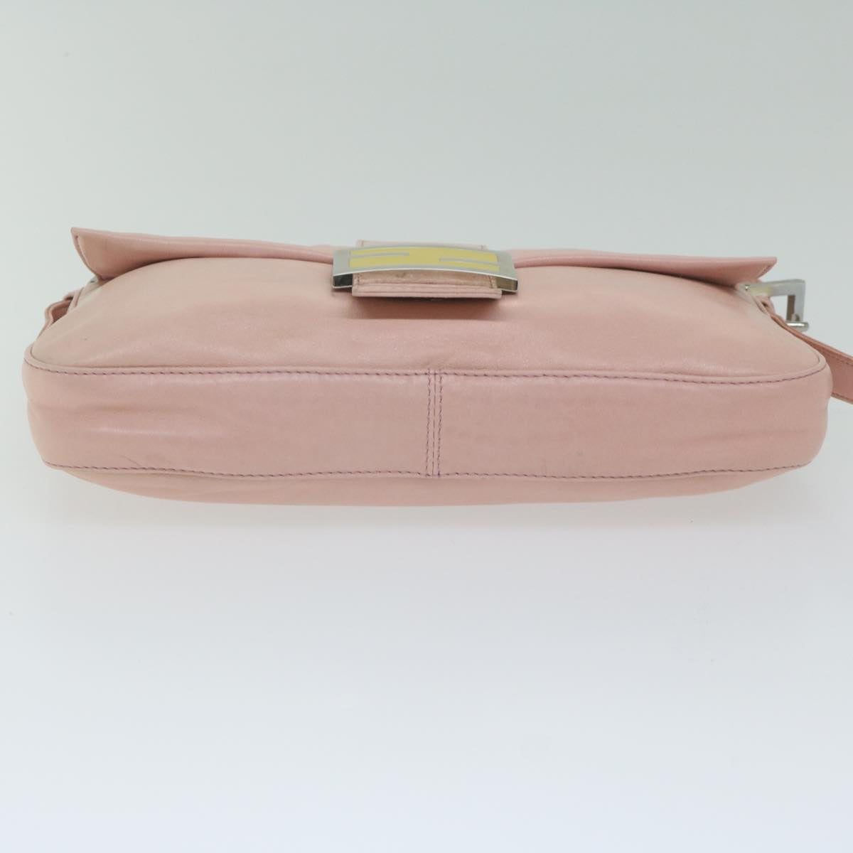 FENDI Mamma Baguette Shoulder Bag Leather Pink 2354 26424 008 yk9887