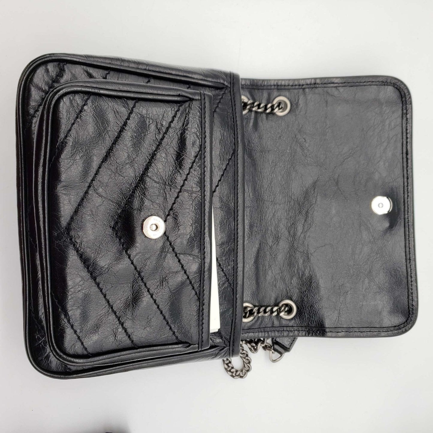 YSL Yves Saint Laurent Niki Leather Black Shoulder Bag