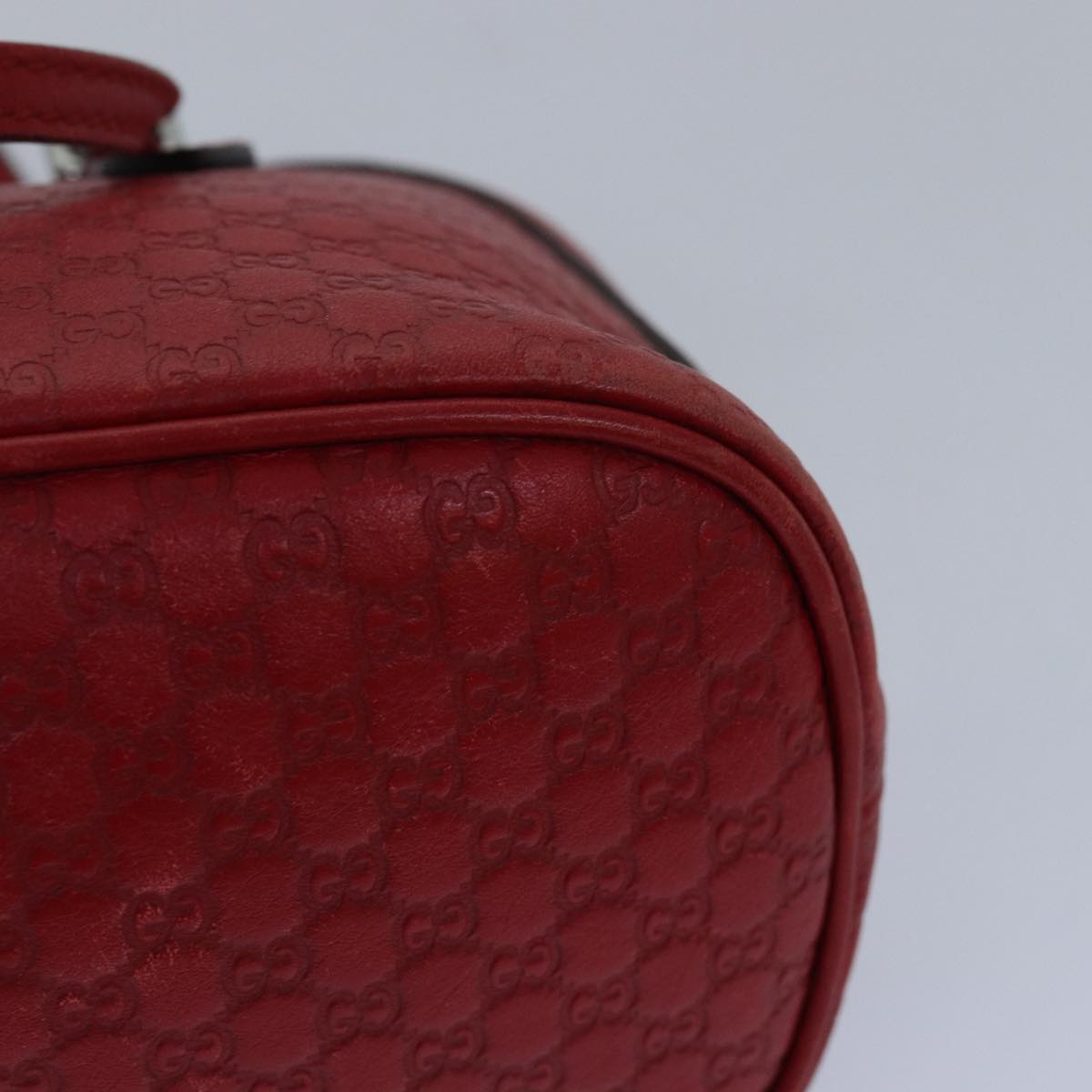 GUCCI Micro GG Canvas Guccissima Bag Leather Outlet 2way Red 341504 yt1004