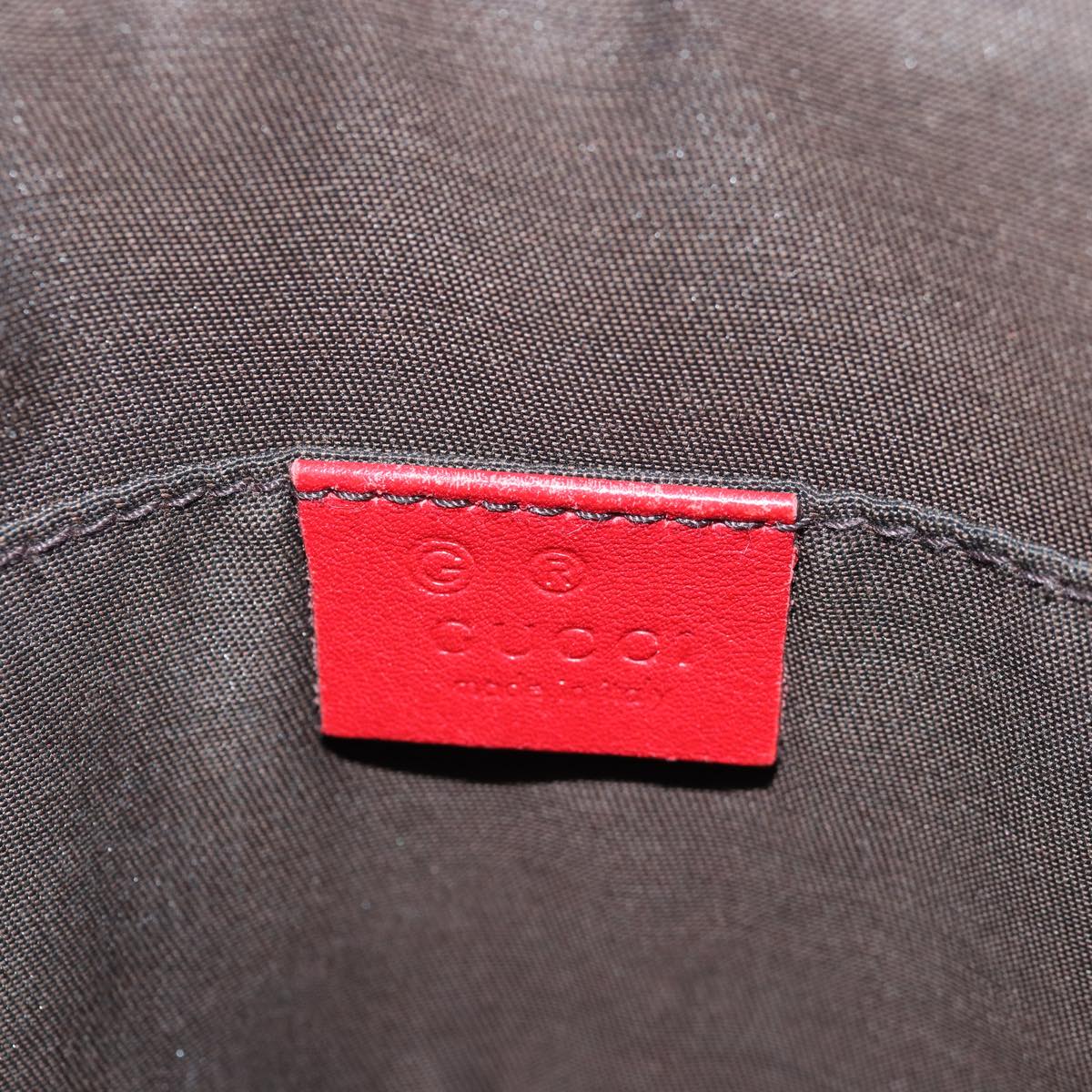 GUCCI Micro GG Canvas Guccissima Bag Leather Outlet 2way Red 341504 yt1004