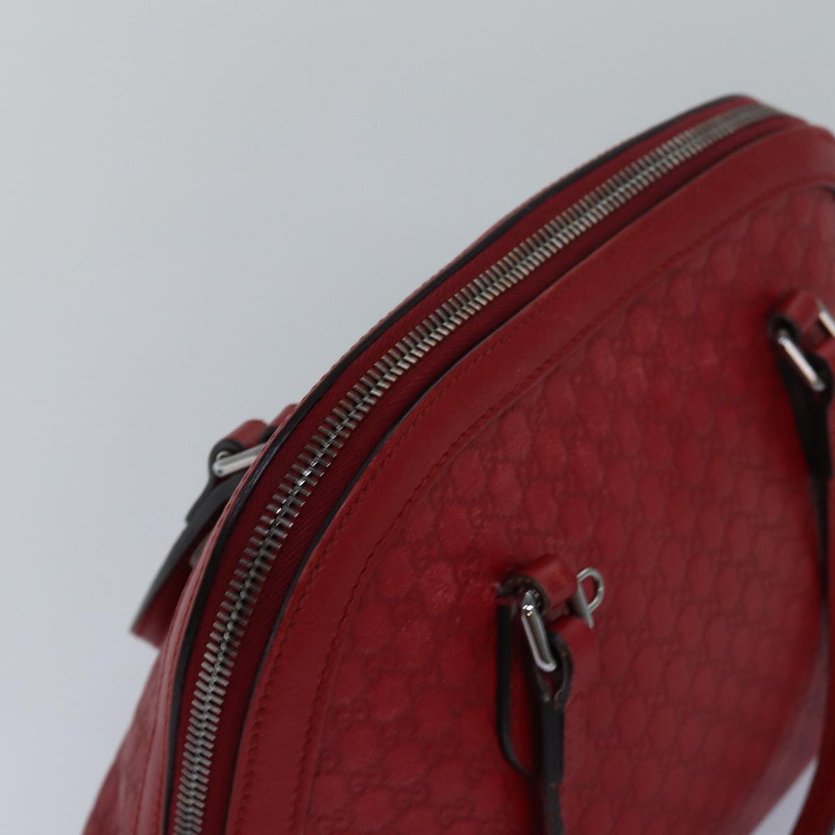 GUCCI Micro GG Canvas Guccissima Bag Leather Outlet 2way Red 341504 yt1004