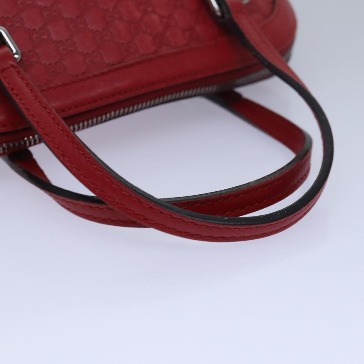 GUCCI Micro GG Canvas Guccissima Bag Leather Outlet 2way Red 341504 yt1004