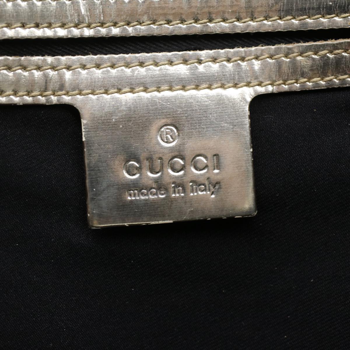 GUCCI GG Canvas Shoulder Tote Bag PVC Leather 2Set White Navy Red yt962